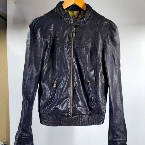 Ted Baker Leather Moto Jacket 2 - Picture 1 of 12